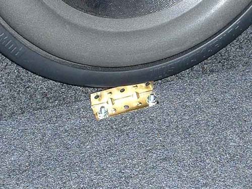 secure my subwoofer box in my trunk 