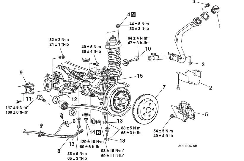 2013 Ford Escape Rear Suspension Diagram