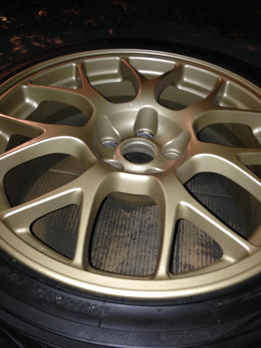 Plastidip vintage gold wheels on Phantom Black - EvolutionM - Mitsubishi  Lancer and Lancer Evolution Community