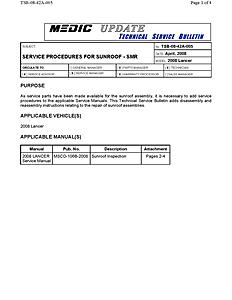 2008 Lancer TSB - Sunroof Service Procedures Addition-1.jpg