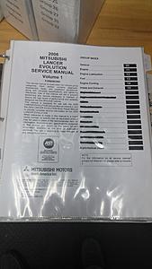Binders with print outs from Evo 8/9 Shop Manual-1120161130a.jpg