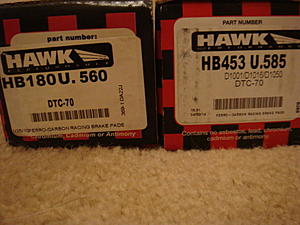 FS:  Hawk DTC-70 Front &amp; Rear Brake Pads for Evolution 7-9-dsc05610.jpg