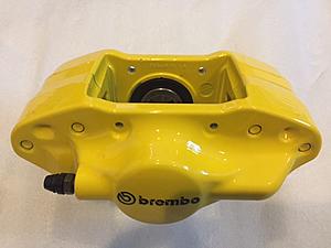 Evo brake calipers powder coated yellow never used-img_4024.jpg