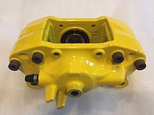 Evo brake calipers powder coated yellow never used-img_4027.jpg