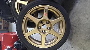 Stock Enkei Evo 8 Wheels powder coated gold with tires!-20150223_150934.jpg